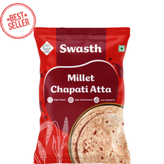 Swasth Millet Chapati Atta- 1Kg - High Fiber Atta - Low Carbohydrate| High Fibre|Less Gluten