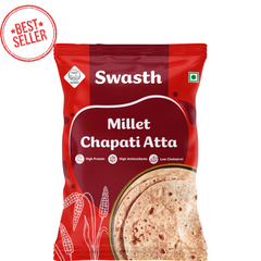 Swasth Millet Chapati Atta- 1Kg - High Fiber Atta - Low Carbohydrate Chapati Atta