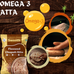 Swasth Flaxseed Chapati Atta-1Kg  - Omega 3 chapati Atta - High Fiber chapati atta -low Carb chapati atta