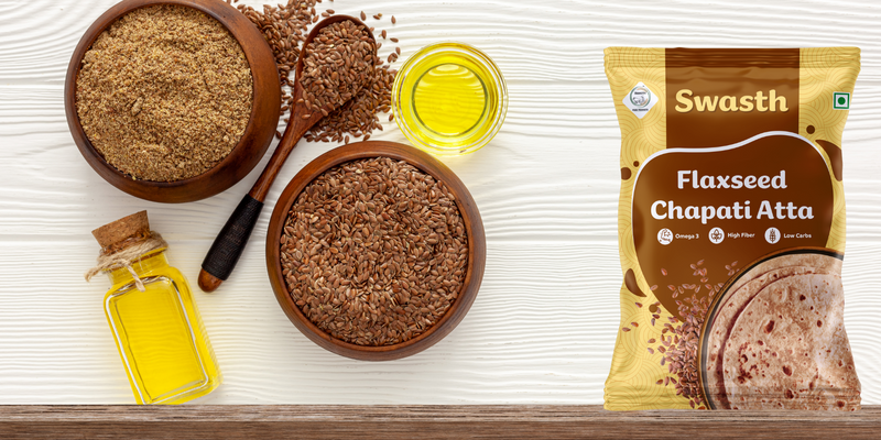 Swasth Flaxseed Chapati Atta -5Kg  - Omega  3 atta