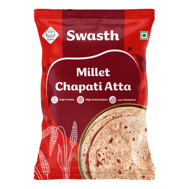 Swasth Millet Chapati Atta- 1Kg (Other Names of Millet Siridhanya-Siruthaniyam,Chiru Dhanyalu)