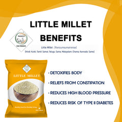 SWASTH Organic and Natural Millet Combo Pack of 3 (Little Millet, Kodo Millet, Foxtail Millet)