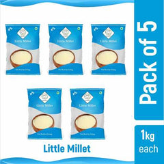 SWASTH Unpolished And Natural Little Millet 05kg - Pack of 5 - 1Kg Each  (Other Names Of Little Millet Kutki, Shavan, Saamai, Sama, Samalu, Saame, Save Chama, Sava, Halvi, Vari, Swank, Gajro, Kuri, Sama, Suan)