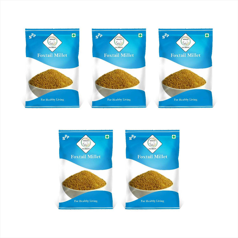 SWASTH Unpolished and Natural Foxtail Millet 05kg Pack of 5 - 1Kg Each (Other Names of Foxtail Millet - Navane, Kangni, Kakum, Rala Thinai, Korra, Navane, Thina Kang, Rala, Kang, Kaon Kanghu, Kangam, Kora)